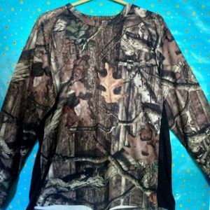 Mossy Oak men's camo thick polyester long sleeve shirt Men's Medium 38-40